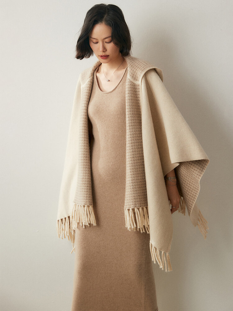 Scoop-Neck Cashmere Tank Midi Dress