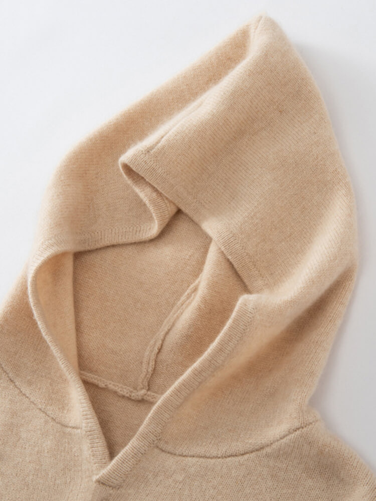 Thickened Cashmere Long Hoodie Sweater Dress