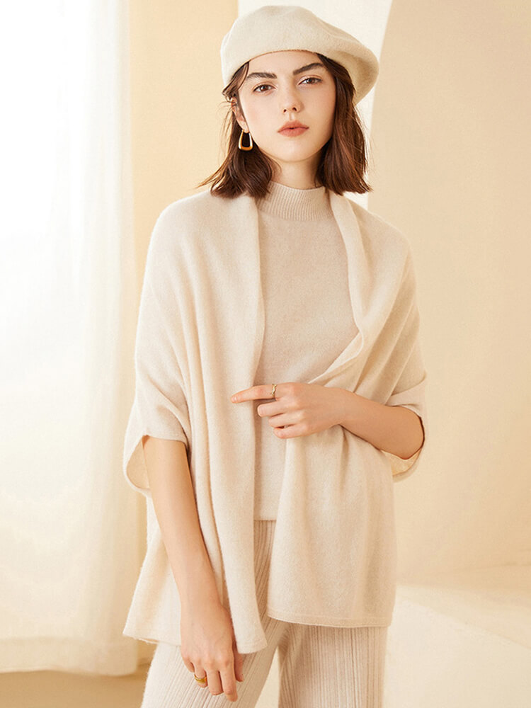 Wearable Pure Cashmere Shawl