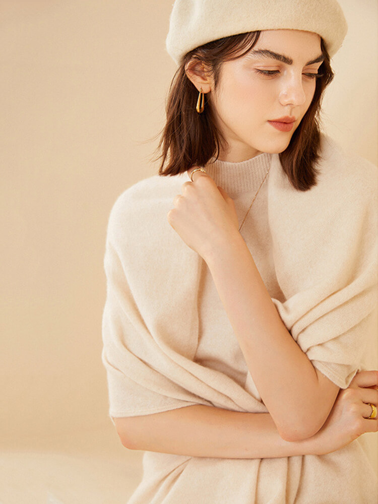Wearable Pure Cashmere Shawl