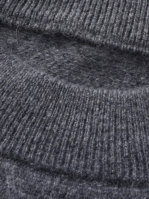 Men's Elegant Diagonal Texture Mock Neck Cashmere Sweater